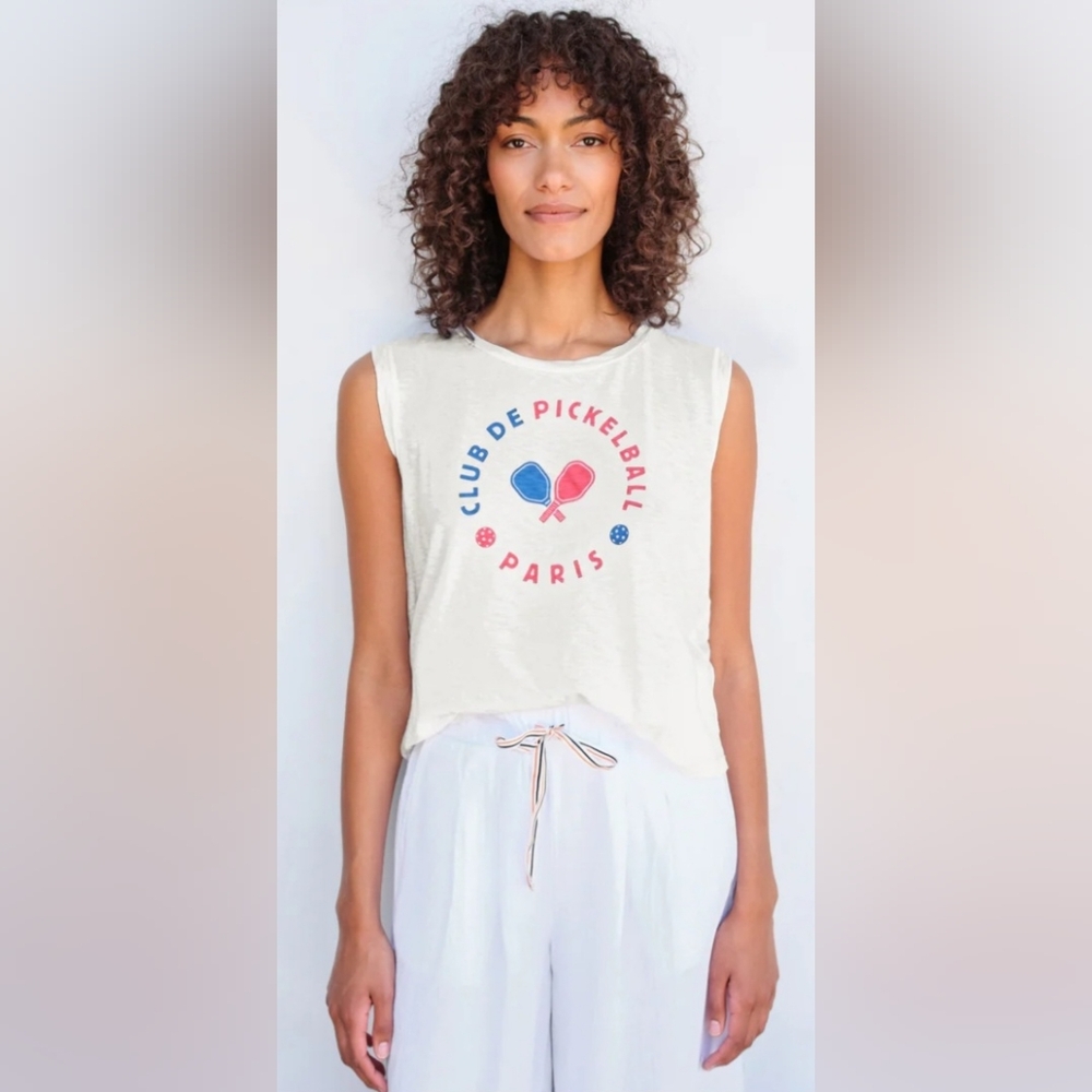 Sundry By "Anthropologie" Club de Pickleball Muscle Tee - Picture 7 of 11